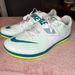 Size 10.5 Nike Zoom High Jump HJ Elite White Green Track Shoes FZ9636-100 New